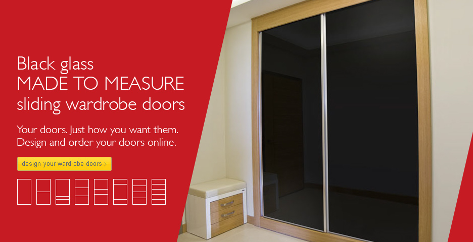 BLACK SLIDING WARDROBE DOORS