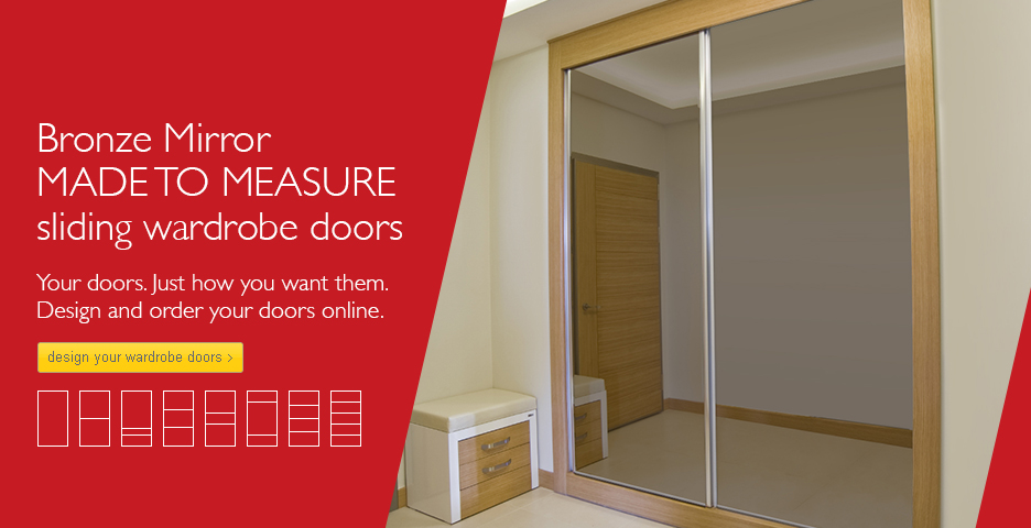bronze mirror sliding wardrobe doors