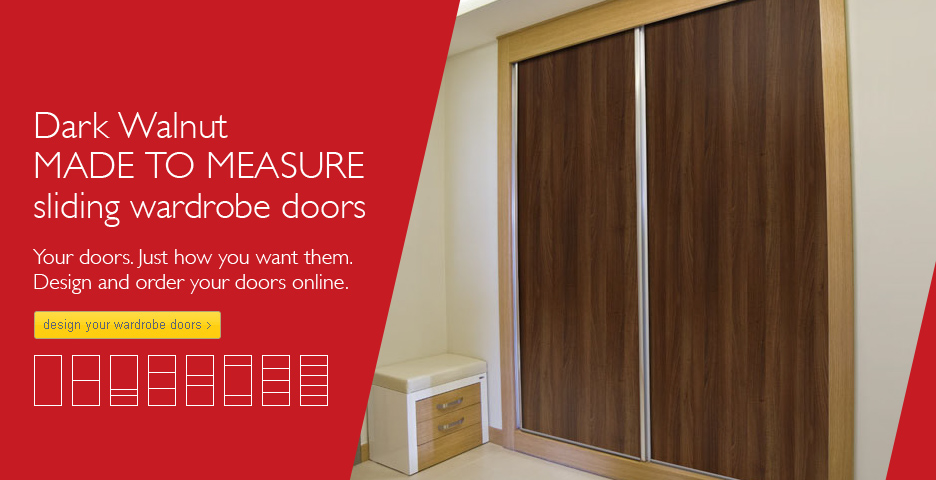 Natural Aida Walnut Wood Sliding Wardrobe Doors