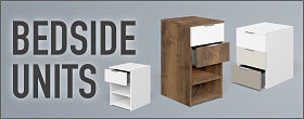 Bedside units with optional pull-out drawers