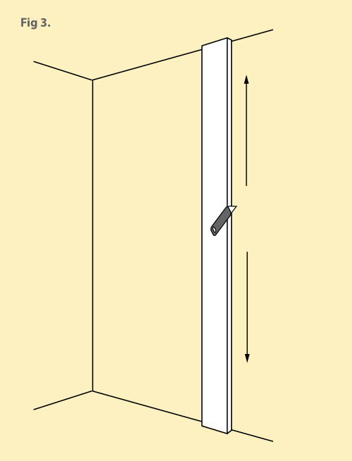 Attaching a frame with adhesive and then cutting off the excess to install wardrobe doors