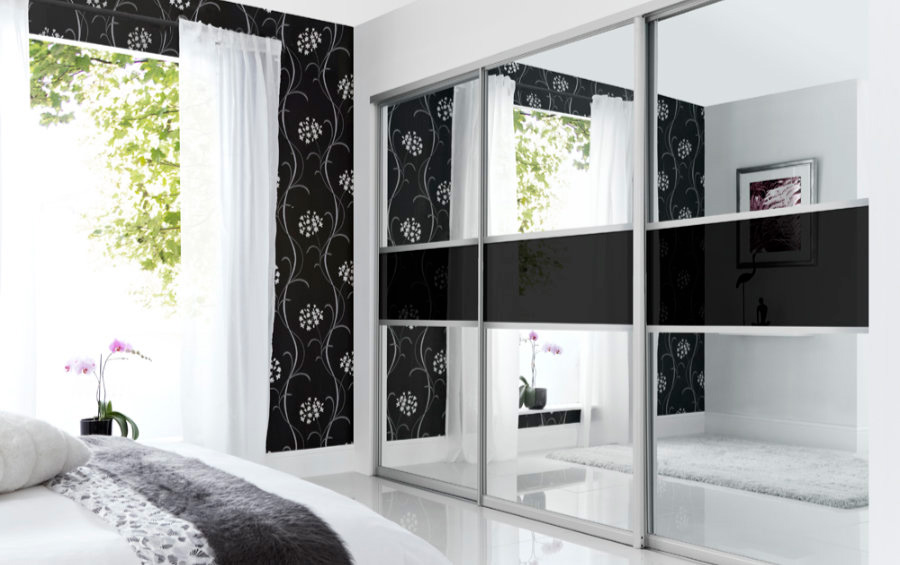 Glass and mirrored sliding wardrobe doors should be cleaned with a micro-fibre cloth