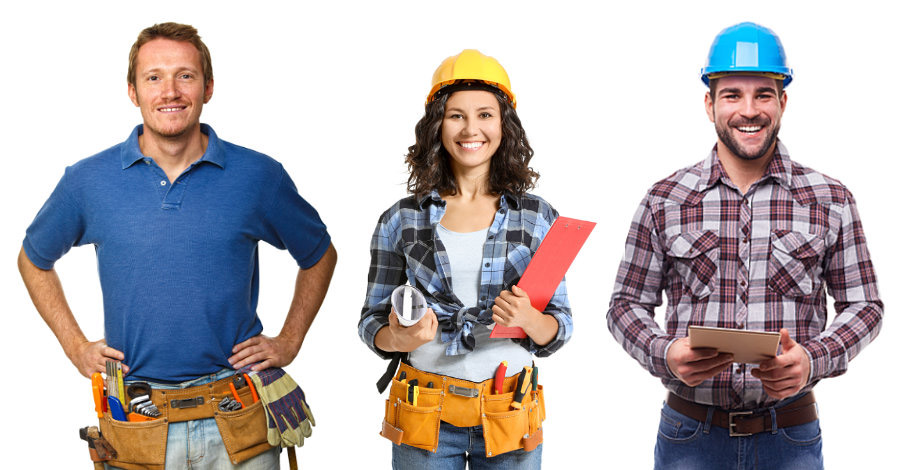 Make sure the recommended tradespeople skill set matches the job requirements