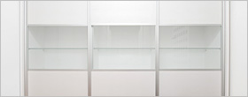 Sliding door display cabinets