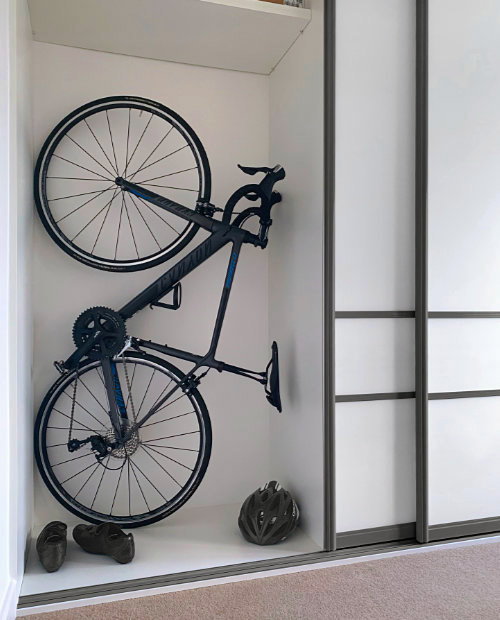 Bike storage in your wardrobe