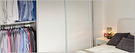 White sliding wardrobe doors