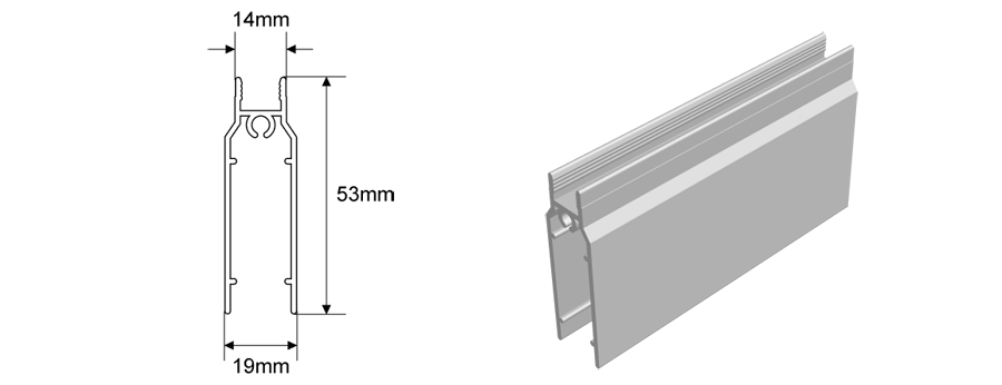 Aluminium bottom rail dimensions