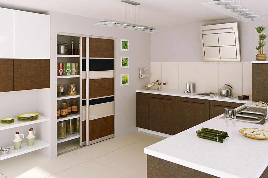 7 Desirable Interior Door Design Ideas, Small Kitchen Sliding Door