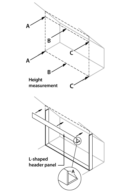 Measuring sliding wardrobe doors in a converted loft