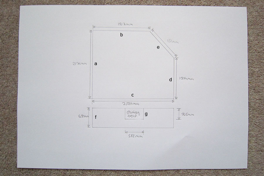 How to measure a single sloping ceiling for angled wardrobe