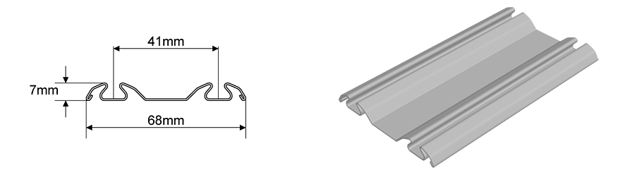 Steel bottom track dimensions