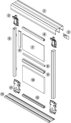 Steel sliding wardrobe doors