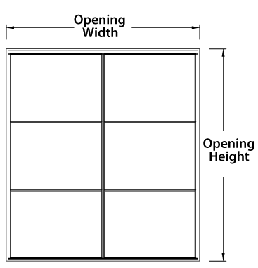 Sliding Closet Door Size Chart