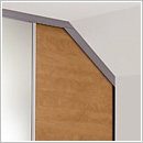 Angled sliding wardrobe doors