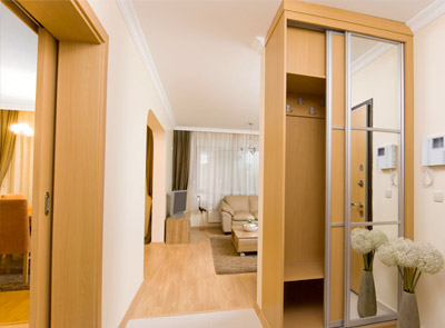 Narrow sliding wardrobe doors