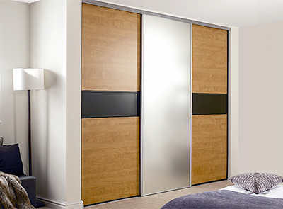 Steel framed sliding wardrobe doors